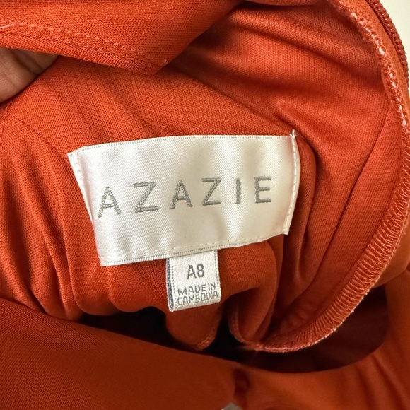 Azazie Rust Maxi Dress Size A8 - Picture 9 of 9